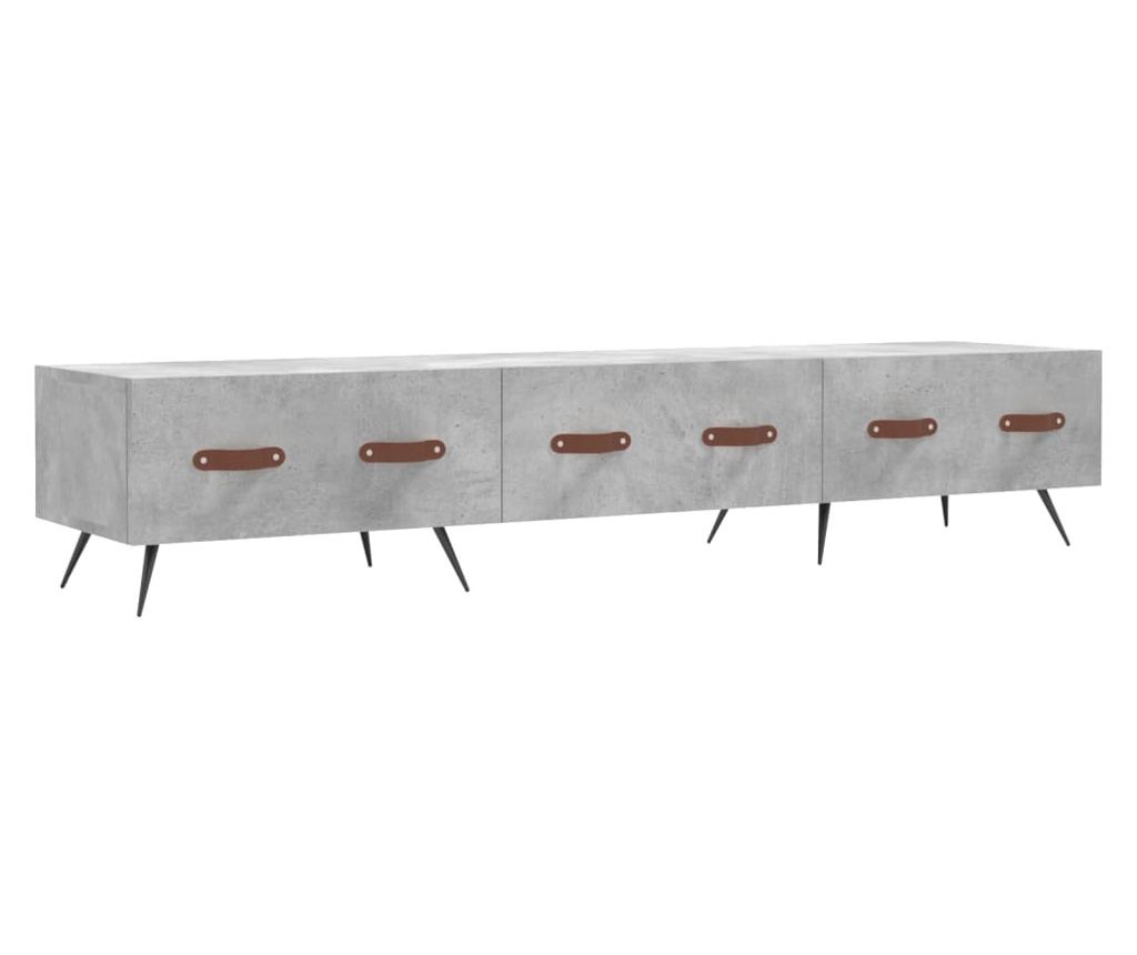 TV Ormarić, Betonsko siva, 150x36x30 cm, Konstruirano drvo - 2