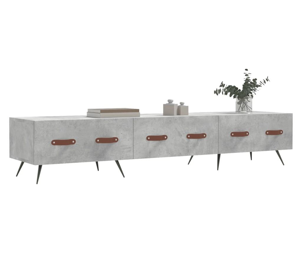 TV Ormarić, Betonsko siva, 150x36x30 cm, Konstruirano drvo - 3