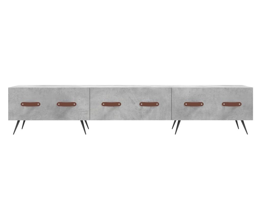 TV Ormarić, Betonsko siva, 150x36x30 cm, Konstruirano drvo - 5