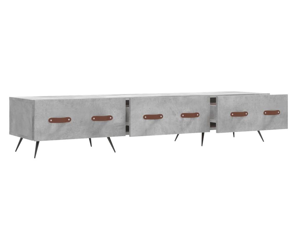 TV Ormarić, Betonsko siva, 150x36x30 cm, Konstruirano drvo - 6