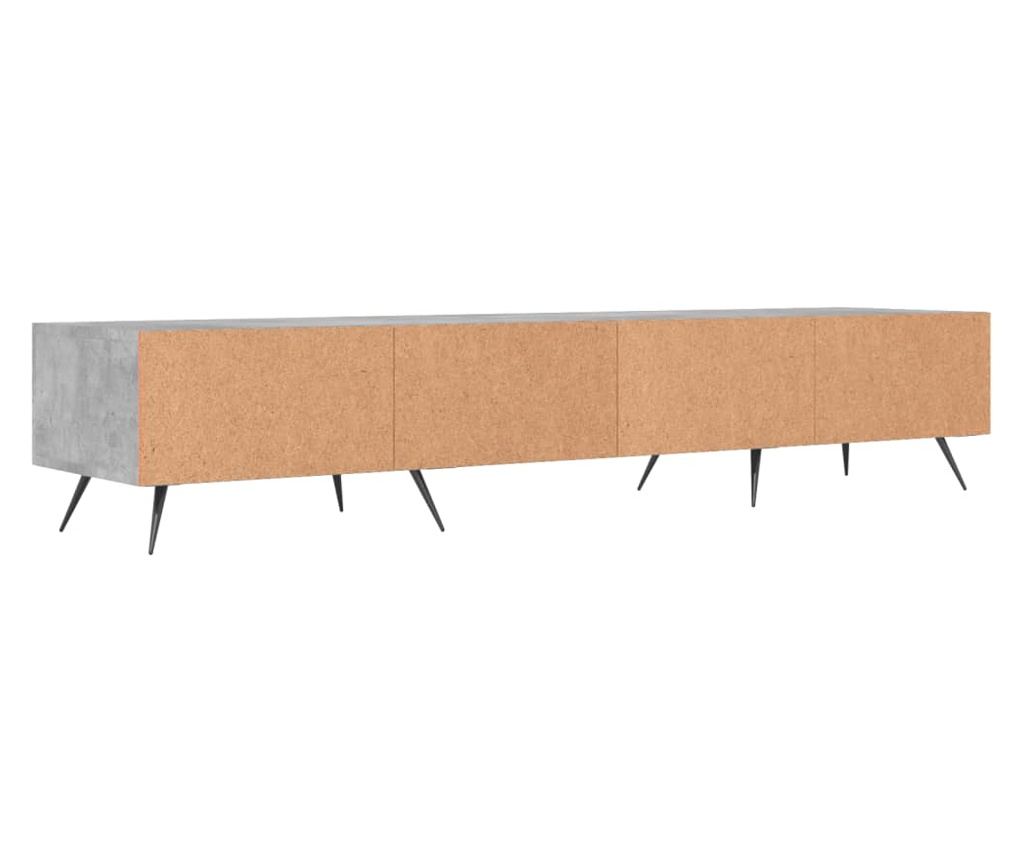 TV Ormarić, Betonsko siva, 150x36x30 cm, Konstruirano drvo - 8
