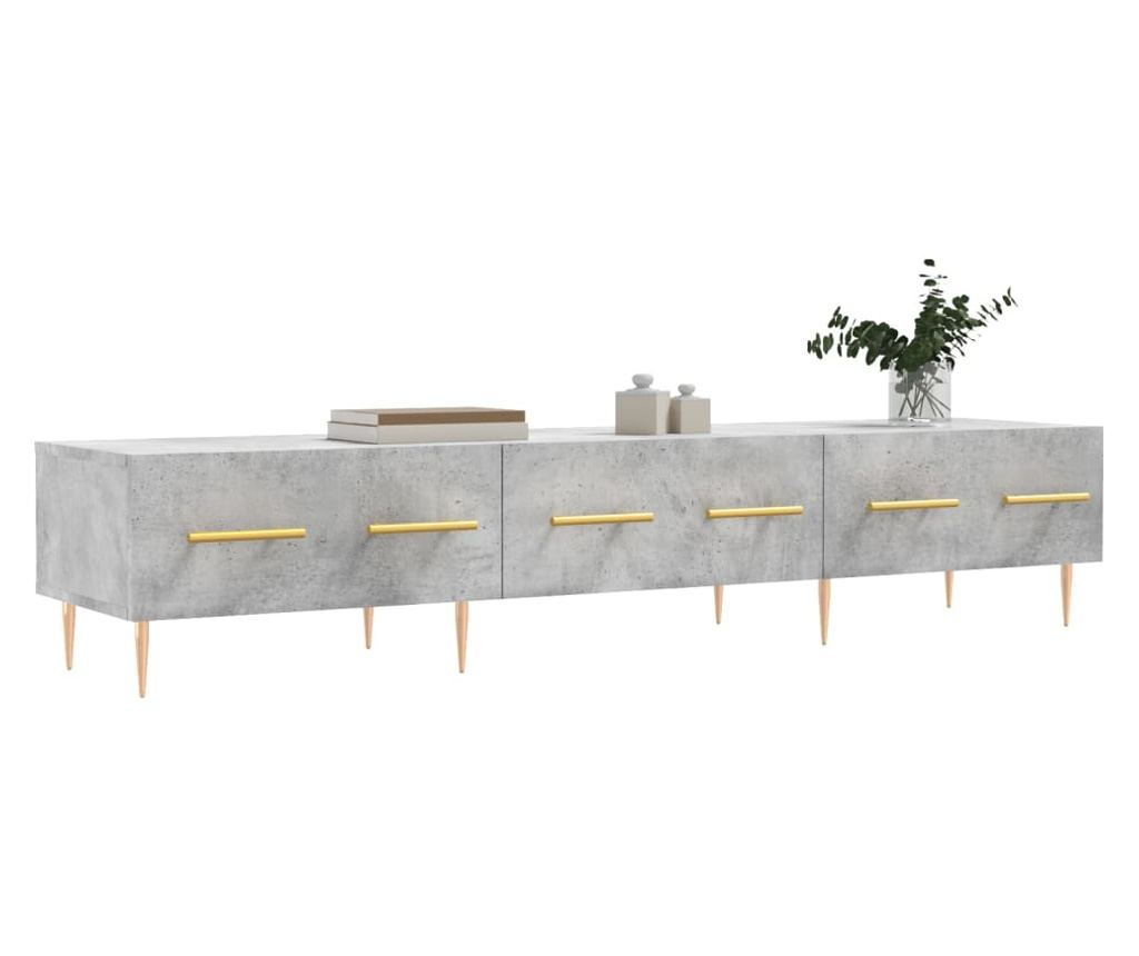 TV Ormarić, boja betona, 150x36x30 cm, konstruirano drvo - 3
