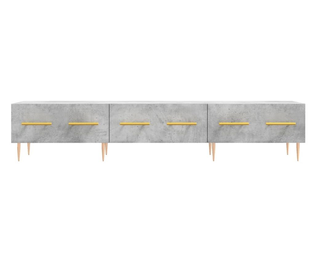 TV Ormarić, boja betona, 150x36x30 cm, konstruirano drvo - 5