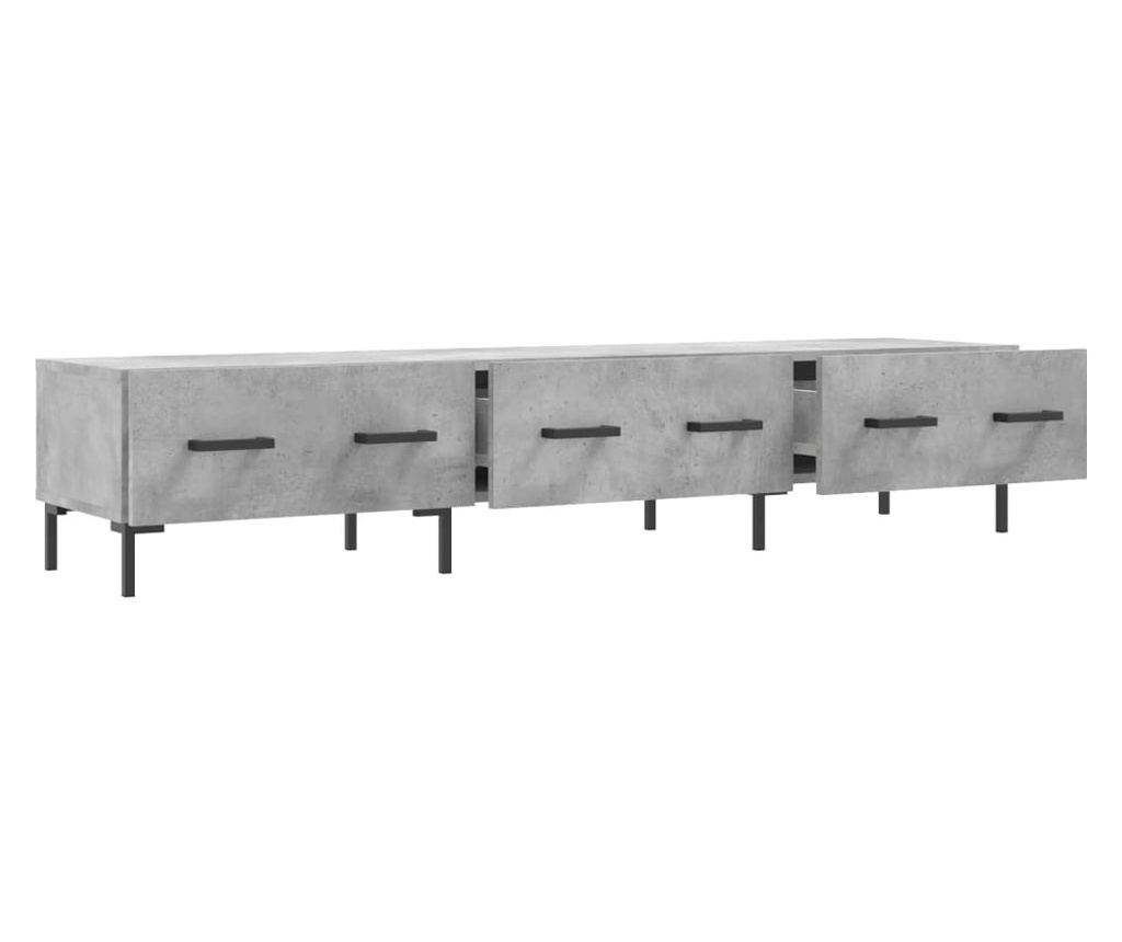 TV komoda, siva beton, 150x36x30 cm, obrađeno drvo - 6