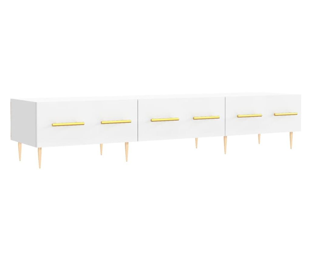 Bijeli TV ormarić, 150x36x30 cm, Konstruirano drvo - 2