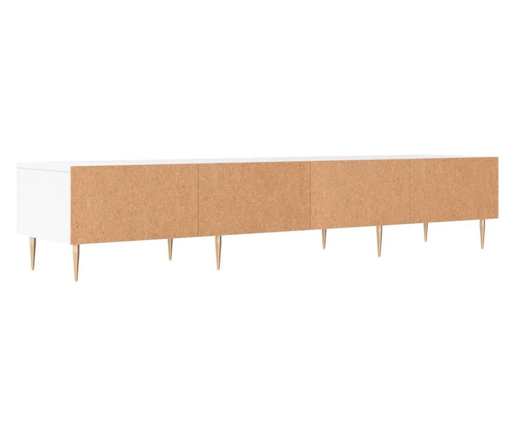 Bijeli TV ormarić, 150x36x30 cm, Konstruirano drvo - 8
