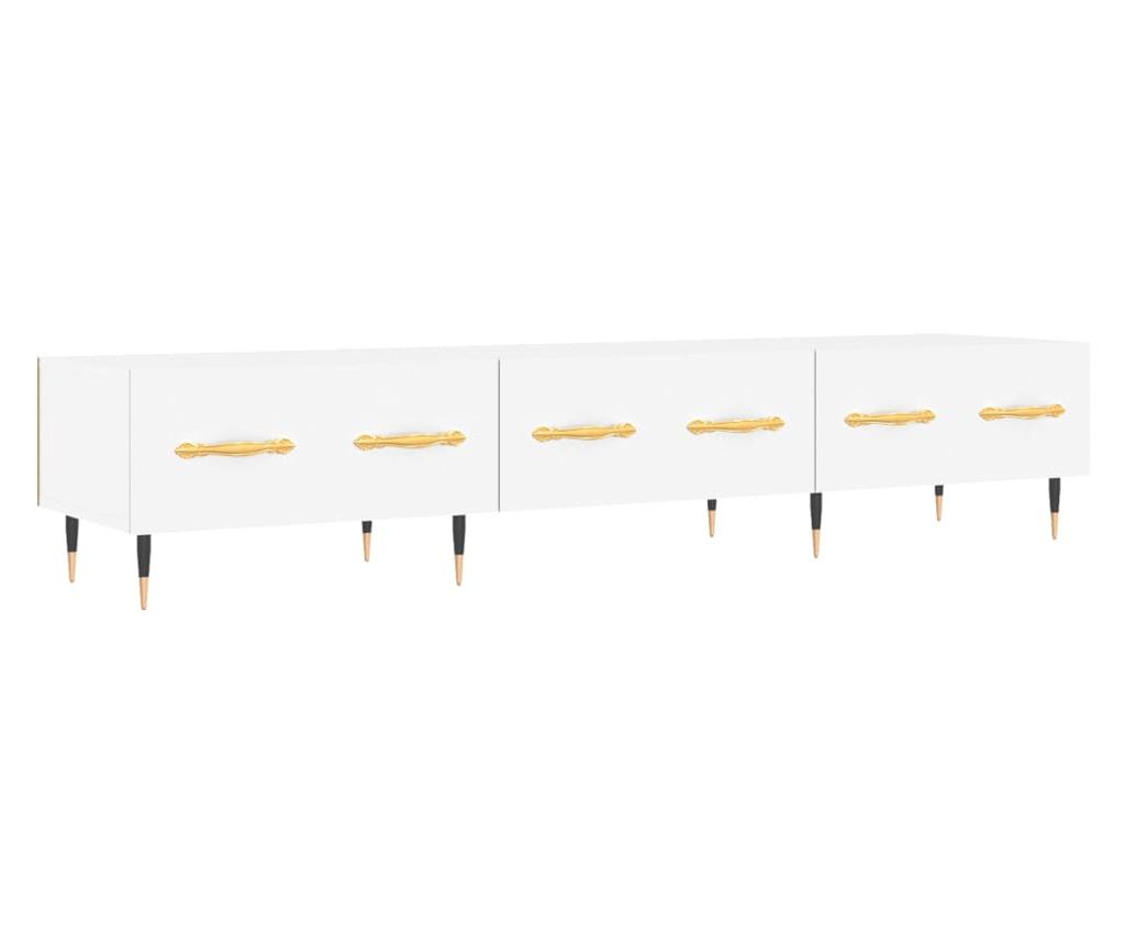TV Ormarić, bijeli, 150x36x30 cm, konstruirano drvo - 2