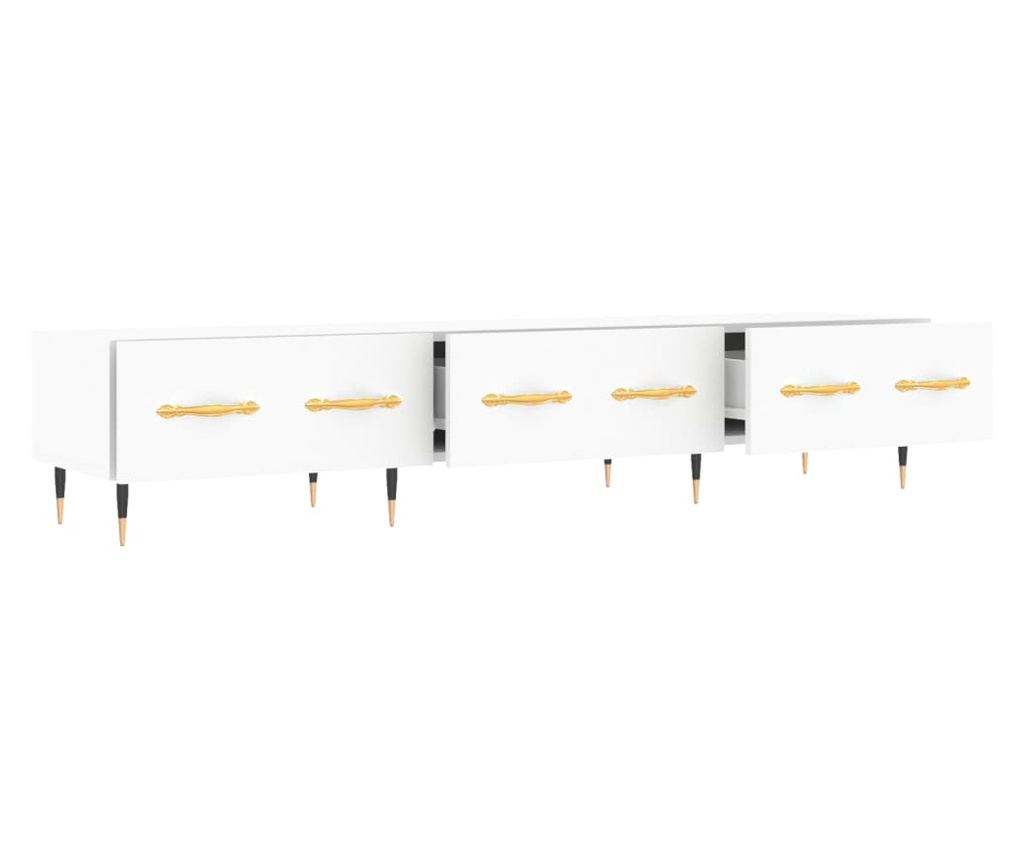 TV Ormarić, bijeli, 150x36x30 cm, konstruirano drvo - 6