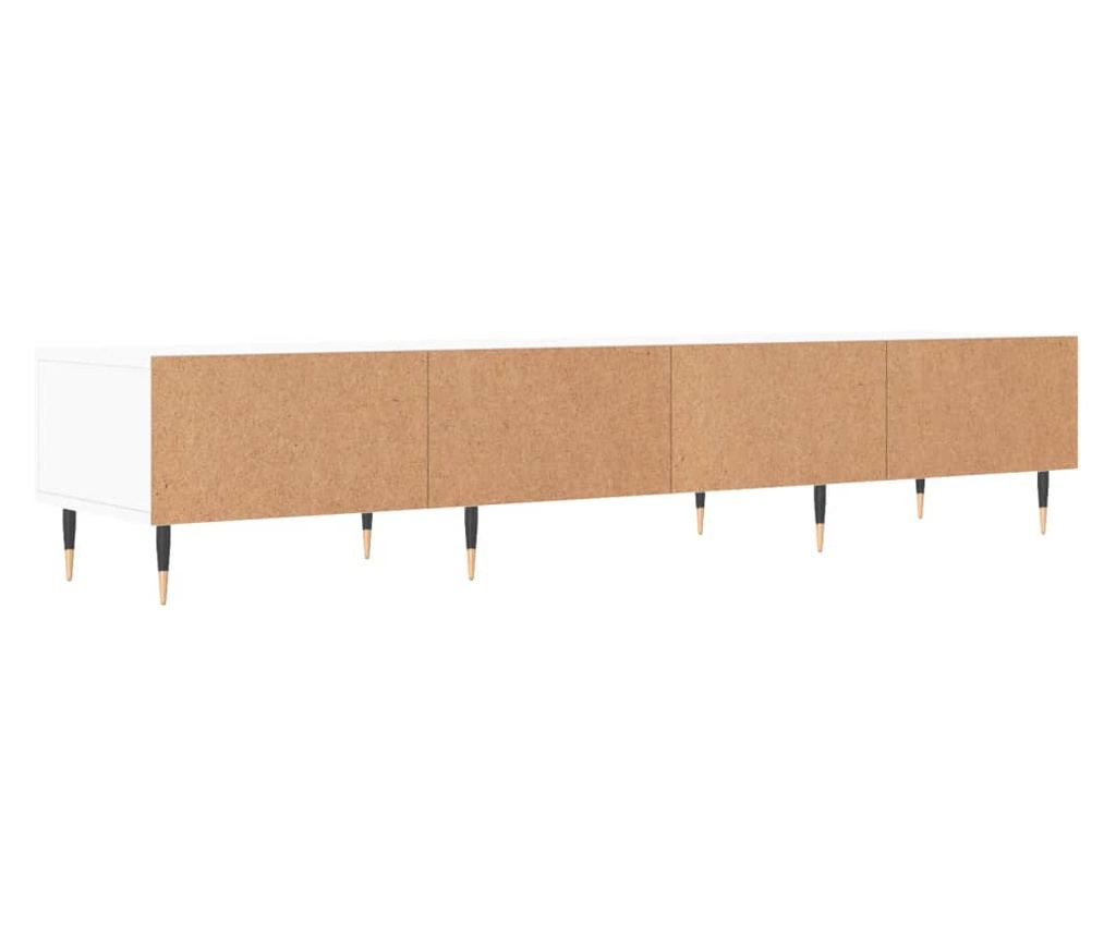TV Ormarić, bijeli, 150x36x30 cm, konstruirano drvo - 8