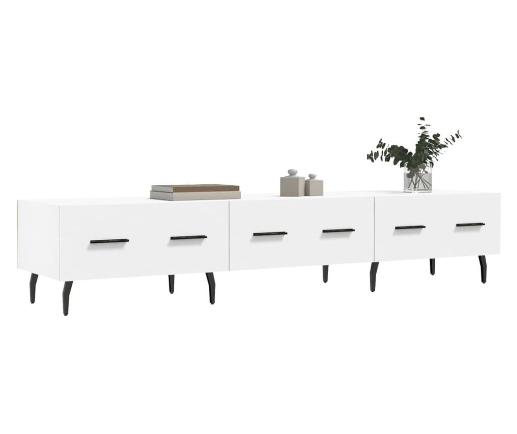 TV Ormarić, bijeli, 150x36x30 cm, konstruirano drvo - 3