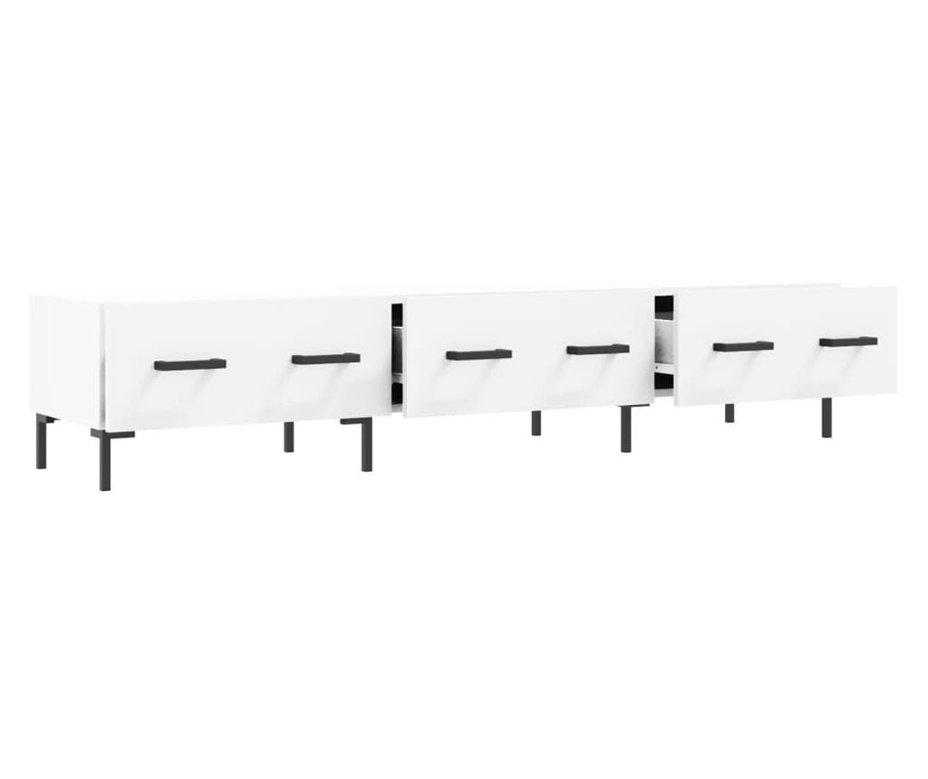 TV Ormarić, bijeli, 150x36x30 cm, Konstruirano drvo - 6