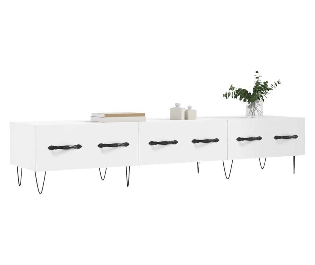 TV Ormarić, bijeli, 150x36x30 cm, konstruirano drvo - 3