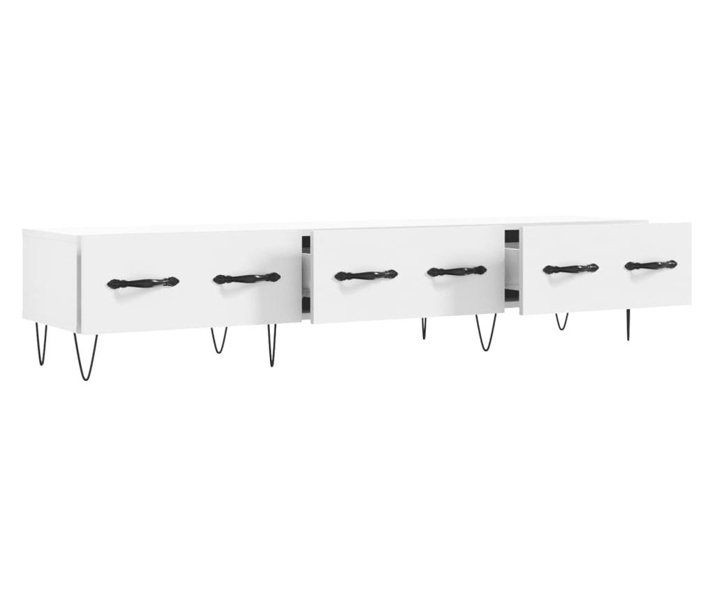 TV Ormarić, bijeli, 150x36x30 cm, konstruirano drvo - 6