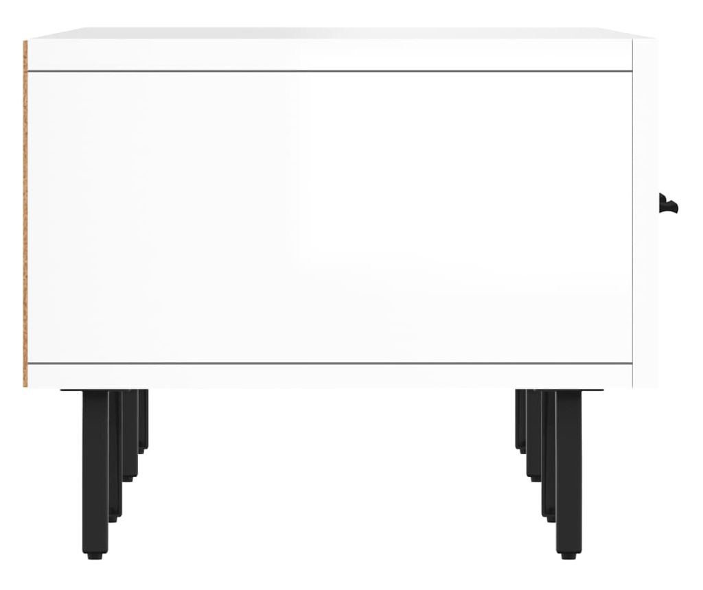 Visokosjajni bijeli TV ormarić, 150x36x30 cm, konstruirano drvo - 7