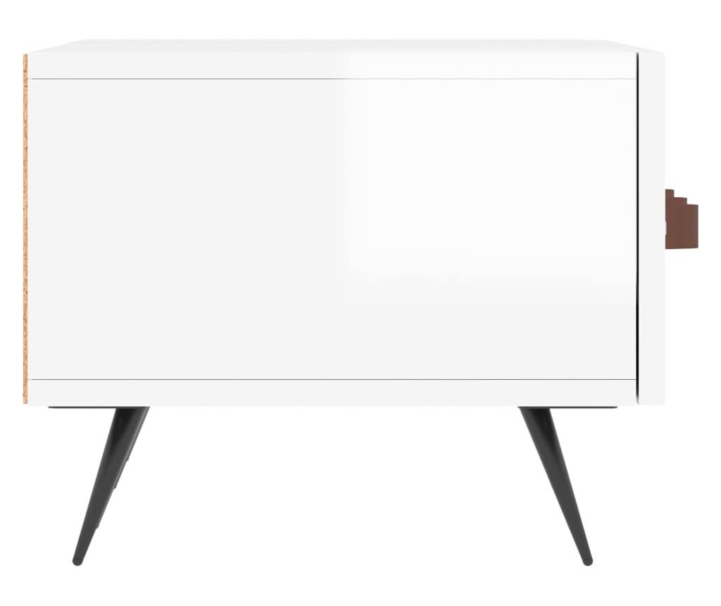 TV komoda, bijela visokog sjaja, 150x36x30 cm, obrađeno drvo - 8