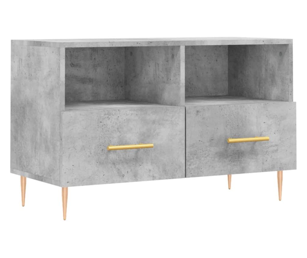 TV Ormarić, betonsko siva, 80x36x50 cm, kompozitno drvo - 2