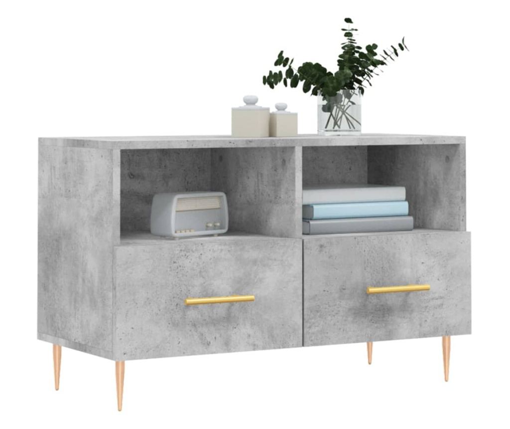 TV Ormarić, betonsko siva, 80x36x50 cm, kompozitno drvo - 3