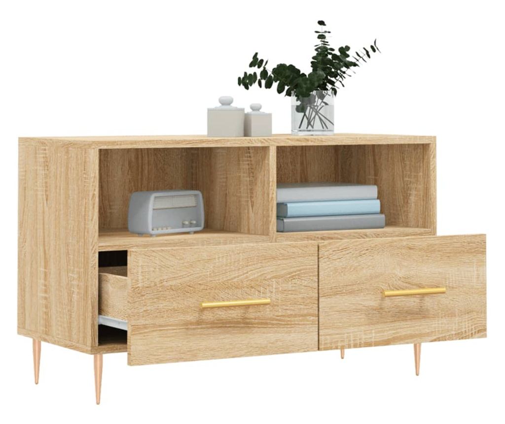 TV komoda, hrast sonoma, 80x36x50 cm, obrađeno drvo - 4