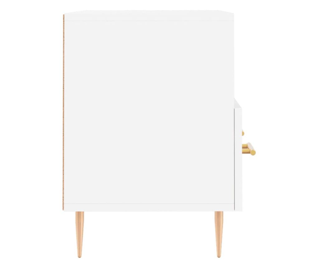 Bijeli TV ormarić, 80x36x50 cm, Konstruirano drvo - 7