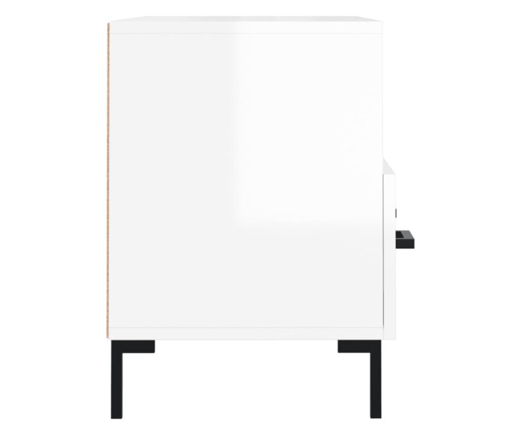 Visokosjajni bijeli TV ormarić, 80x36x50 cm, konstruirano drvo - 7