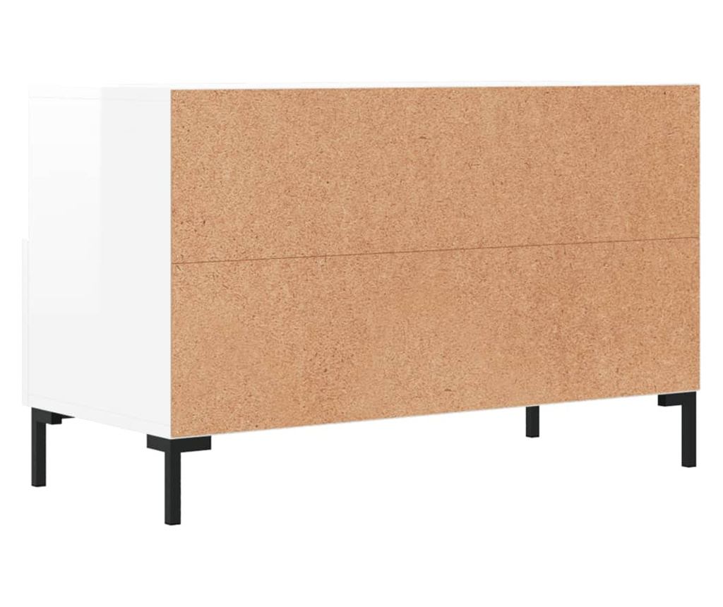 Visokosjajni bijeli TV ormarić, 80x36x50 cm, konstruirano drvo - 8