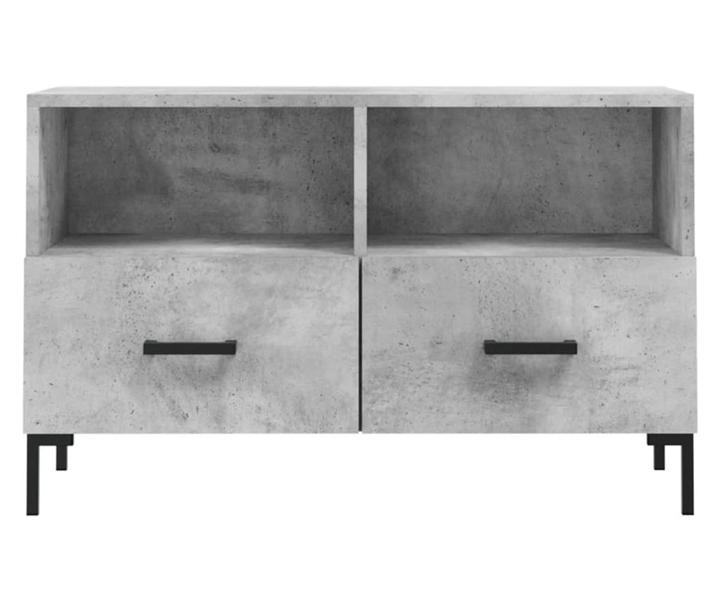 TV stalak, betonsko siva, 80x36x50 cm, kompozitno drvo - 5