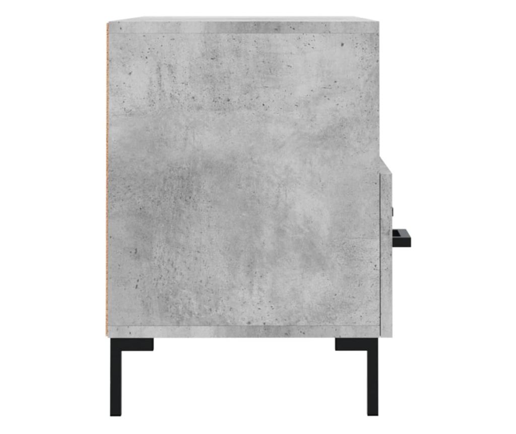 TV stalak, betonsko siva, 80x36x50 cm, kompozitno drvo - 7