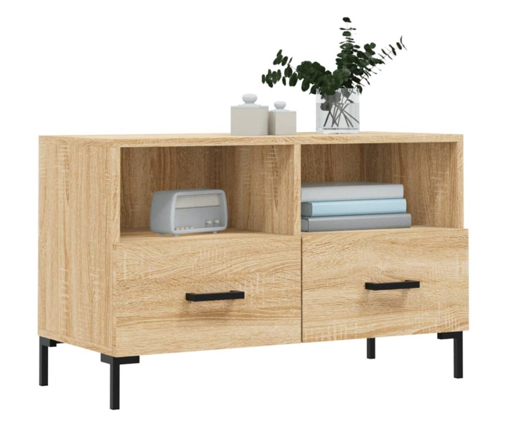 TV komoda, hrast sonoma, 80x36x50 cm, obrađeno drvo - 3