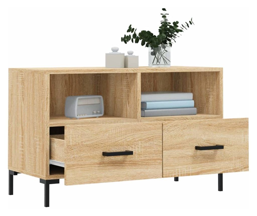 TV komoda, hrast sonoma, 80x36x50 cm, obrađeno drvo - 4