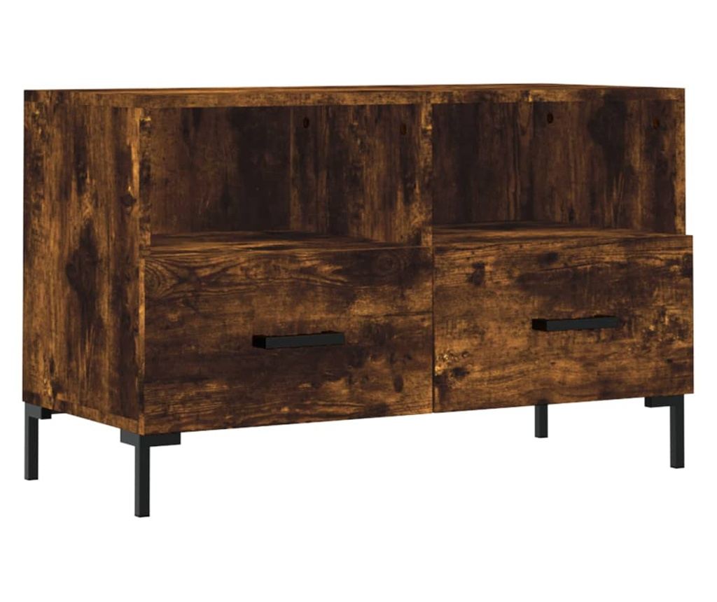 TV komoda, dimljeni hrast, 80x36x50 cm, obrađeno drvo - 2