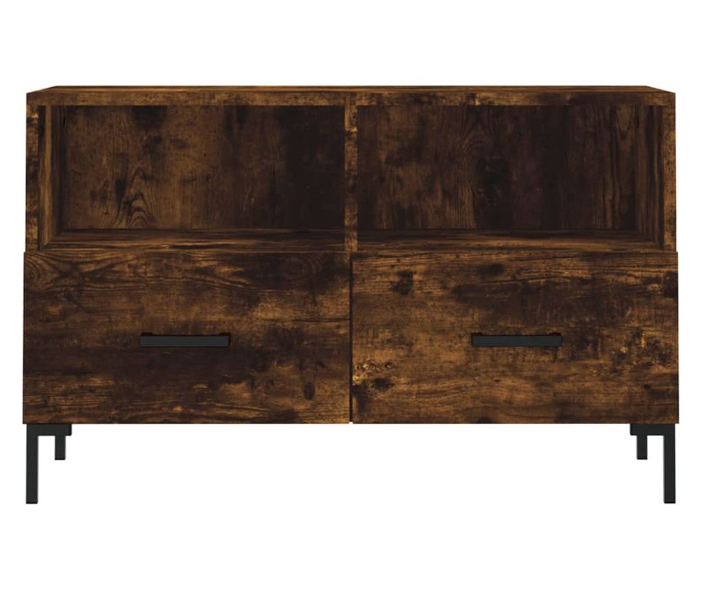 TV komoda, dimljeni hrast, 80x36x50 cm, obrađeno drvo - 5
