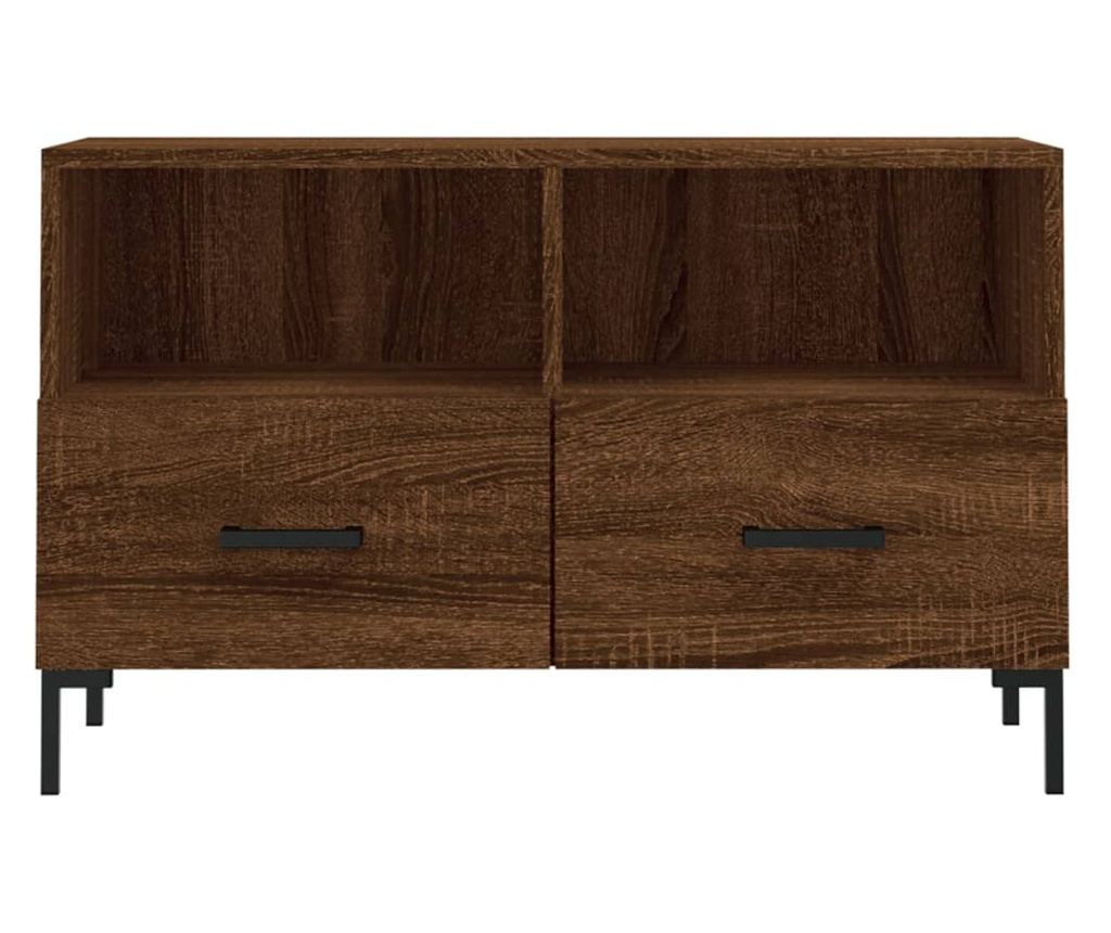 TV komoda, smeđi hrast, 80x36x50 cm, obrađeno drvo - 5