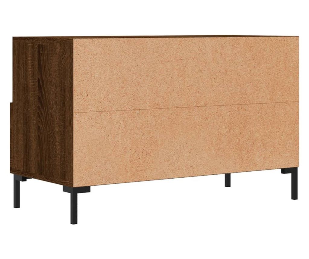 TV komoda, smeđi hrast, 80x36x50 cm, obrađeno drvo - 8