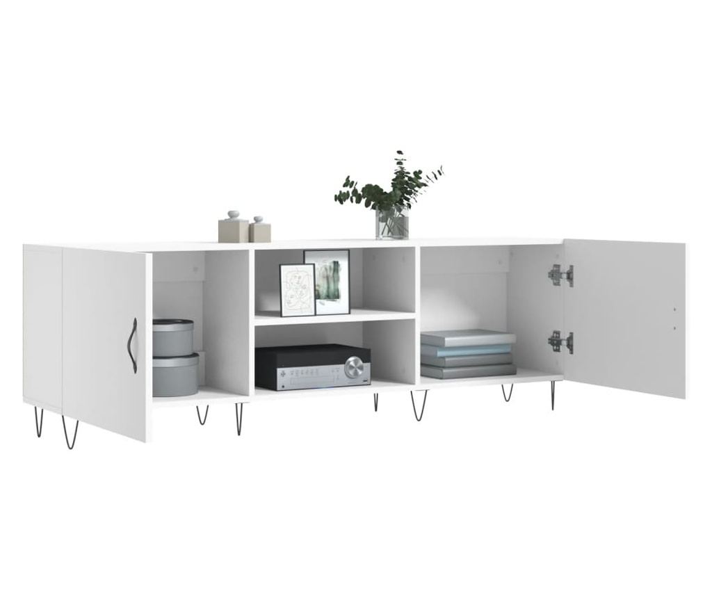 TV komoda, bijela, 150x30x50 cm, kompozitno drvo - 4