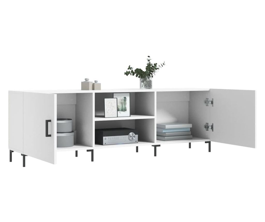 TV Ormarić, bijeli, 150x30x50 cm, kompozitno drvo - 4