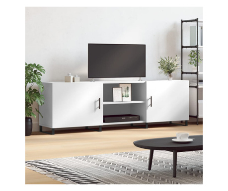 Comodă TV, alb, 150x30x50 cm, lemn compozit