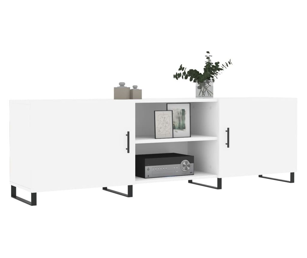 TV stalak, bijeli, 150x30x50 cm, kompozitno drvo - 3