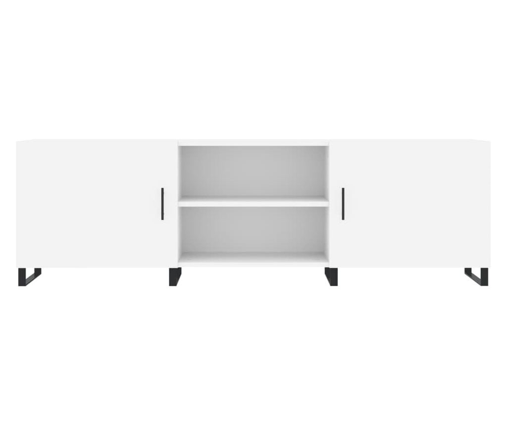 TV stalak, bijeli, 150x30x50 cm, kompozitno drvo - 5