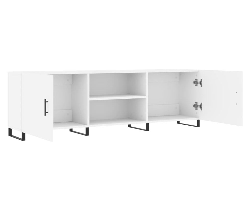 TV stalak, bijeli, 150x30x50 cm, kompozitno drvo - 6