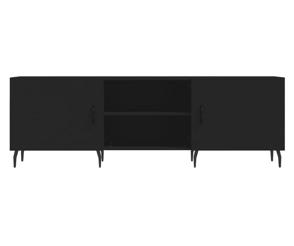 TV komoda, crna, 150x30x50 cm, kompozitno drvo - 5