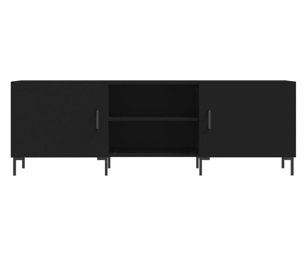TV stalak, crni, 150x30x50 cm, kompozitno drvo - 5
