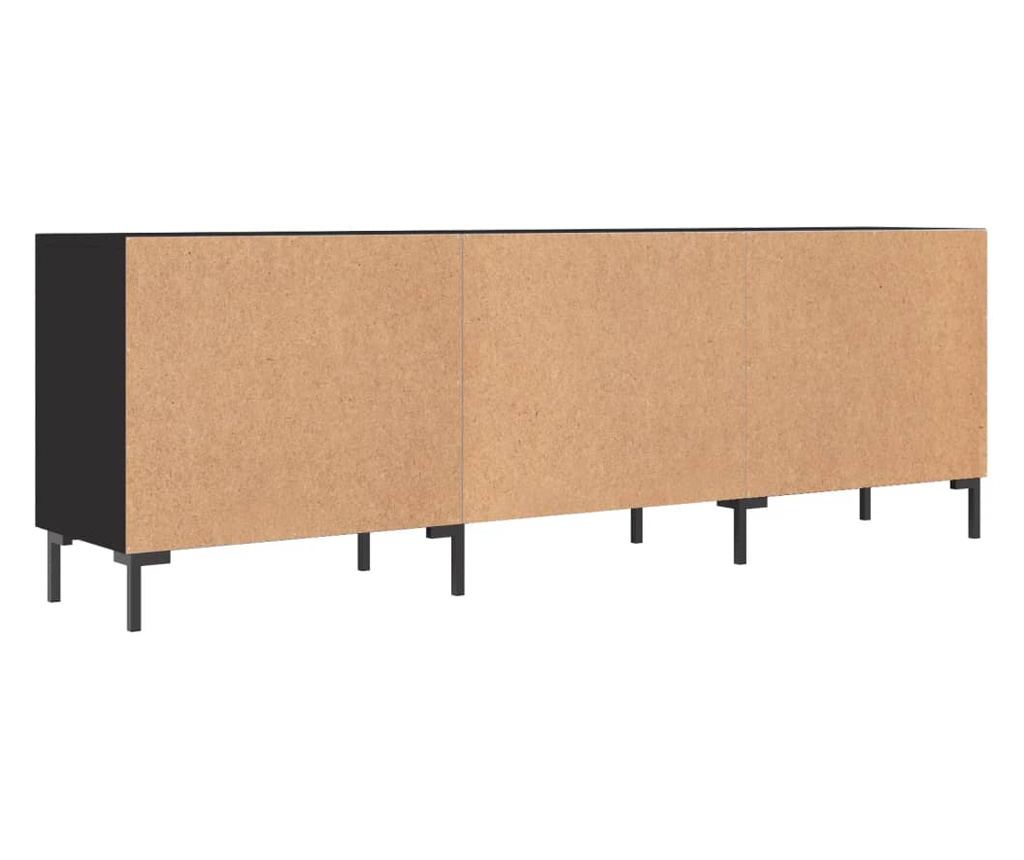 TV stalak, crni, 150x30x50 cm, kompozitno drvo - 8