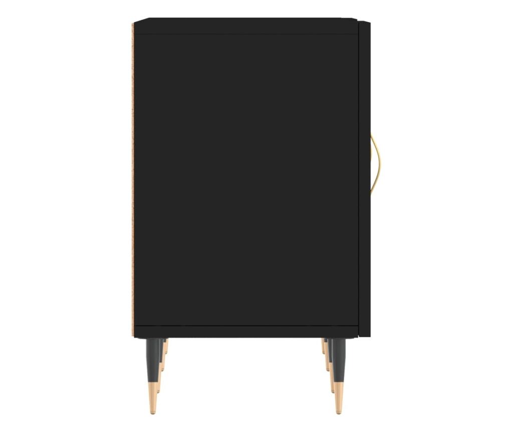 TV komoda, crna, 150x30x50 cm, kompozitno drvo - 7
