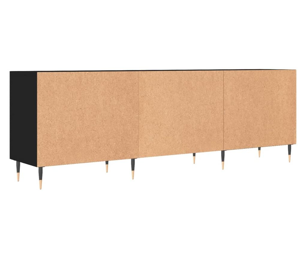 TV komoda, crna, 150x30x50 cm, kompozitno drvo - 8