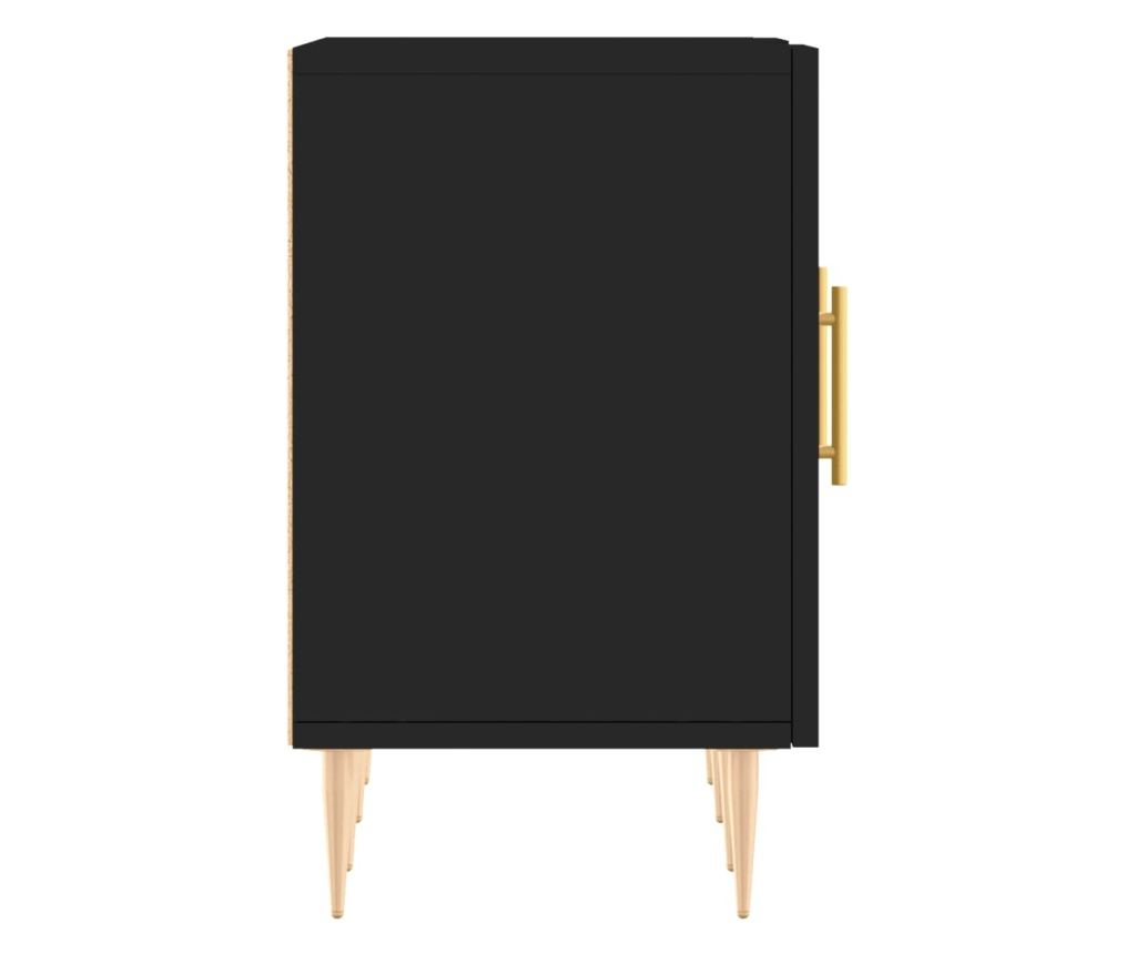TV stalak, crni, 150x30x50 cm, kompozitno drvo - 7