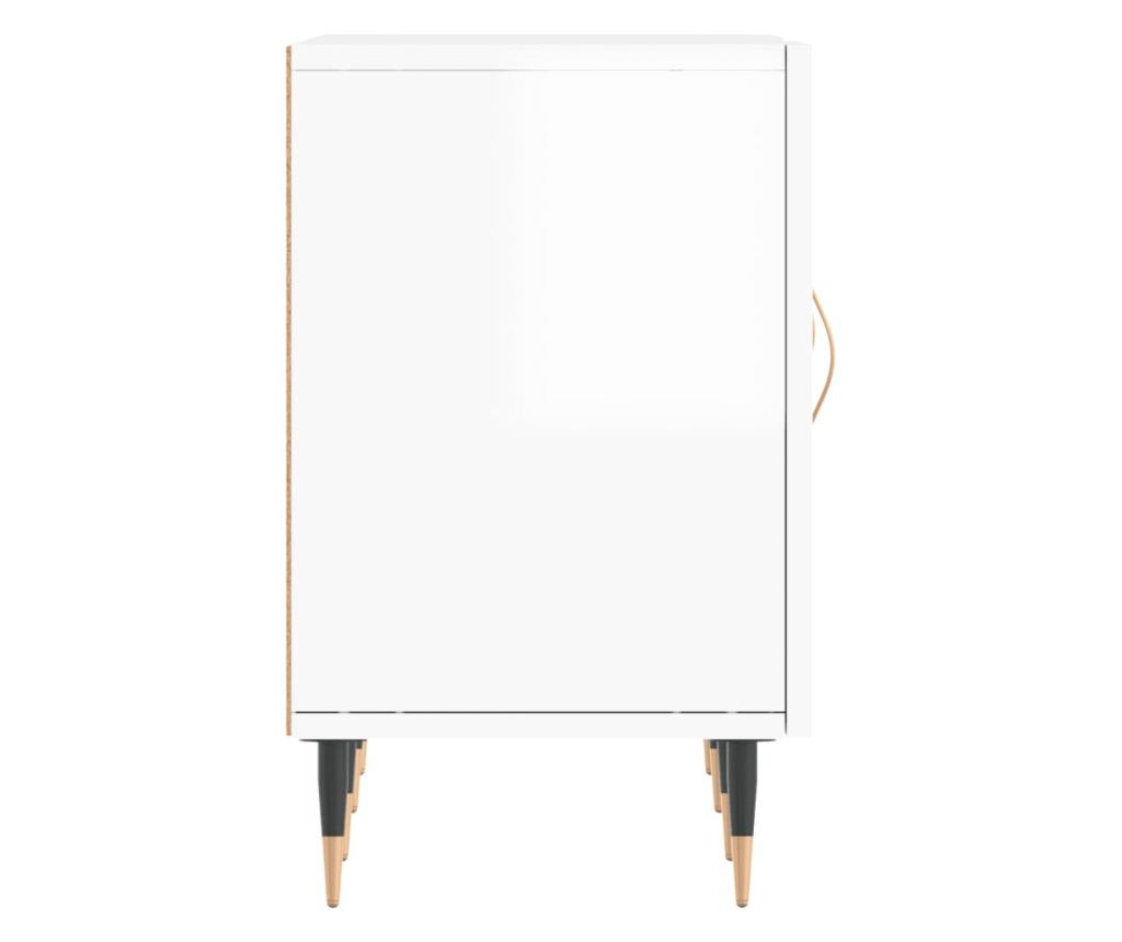 TV komoda, bijela visokog sjaja, 150x30x50 cm, kompozitno drvo - 7