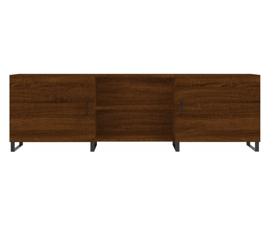 TV komoda, smeđi hrast, 150x30x50 cm, kompozitno drvo - 5