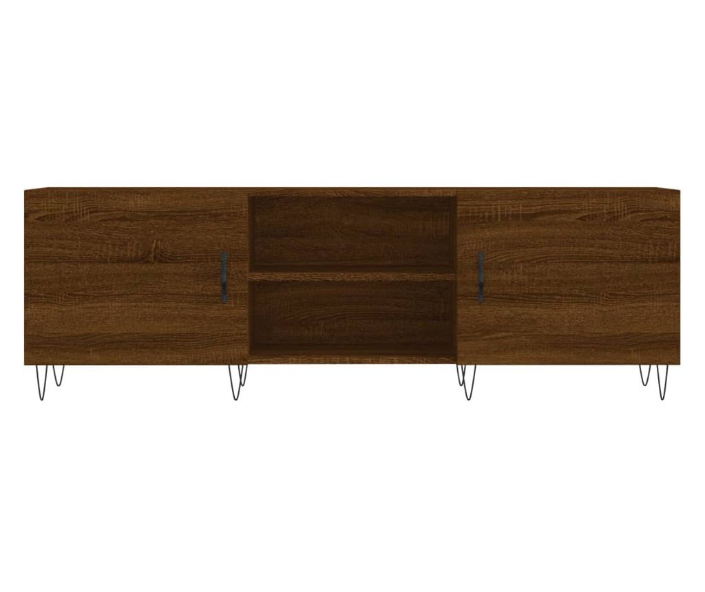 TV komoda, smeđi hrast, 150x30x50 cm, kompozitno drvo - 5