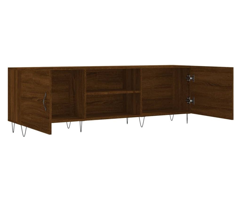 TV komoda, smeđi hrast, 150x30x50 cm, kompozitno drvo - 6