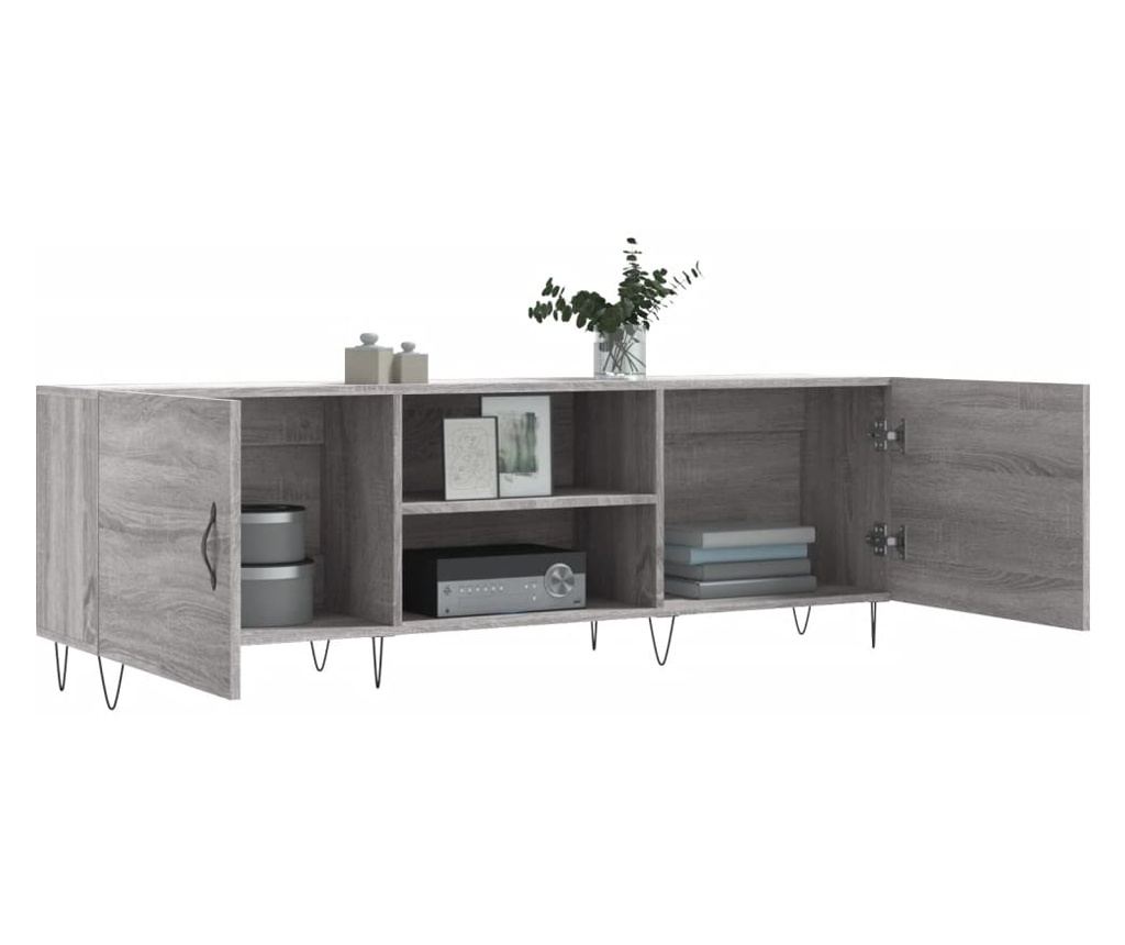 TV Ormarić, Sonoma Siva, 150x30x50 cm, Kompozitno Drvo - 4